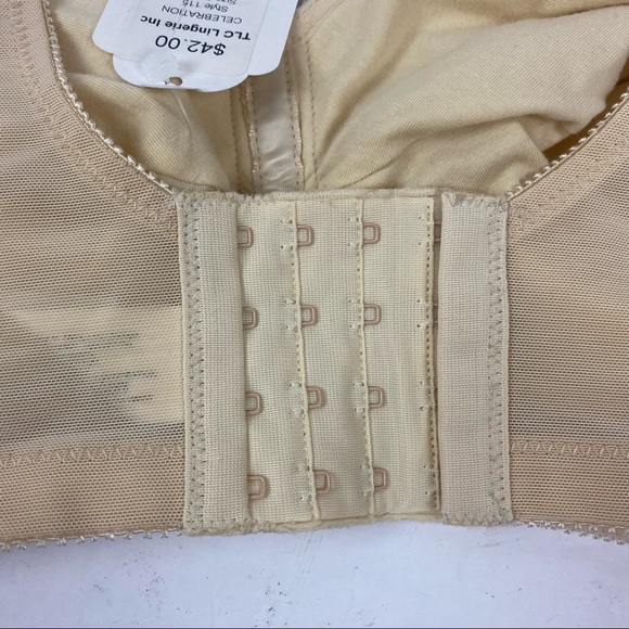 Jodee Surgical Mastectomy Bra Nude Lace Wire-free Wireless Style 115 34DD NWT - Picture 4 of 7